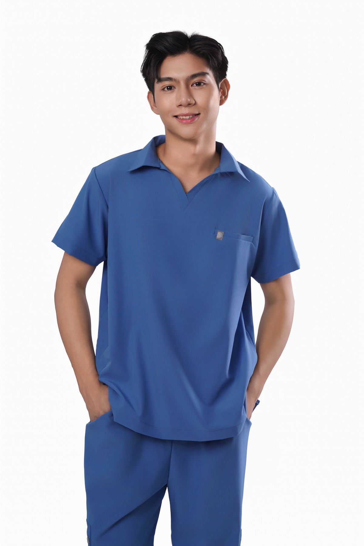 Men’s Durasmooth Johnny Shirt with Tapered Pants Set- In Stock