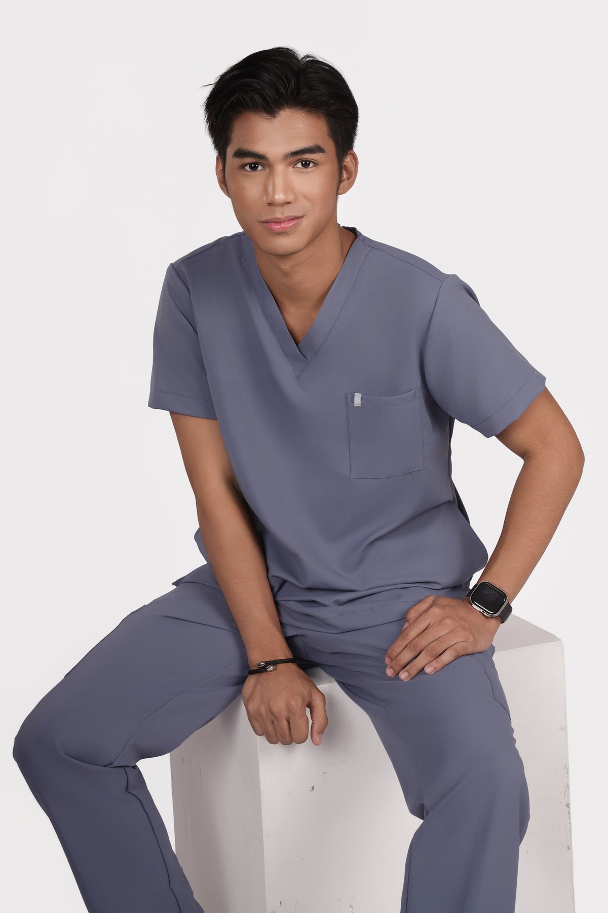 Twillflex Men's V-neck Set with Garterized Pants