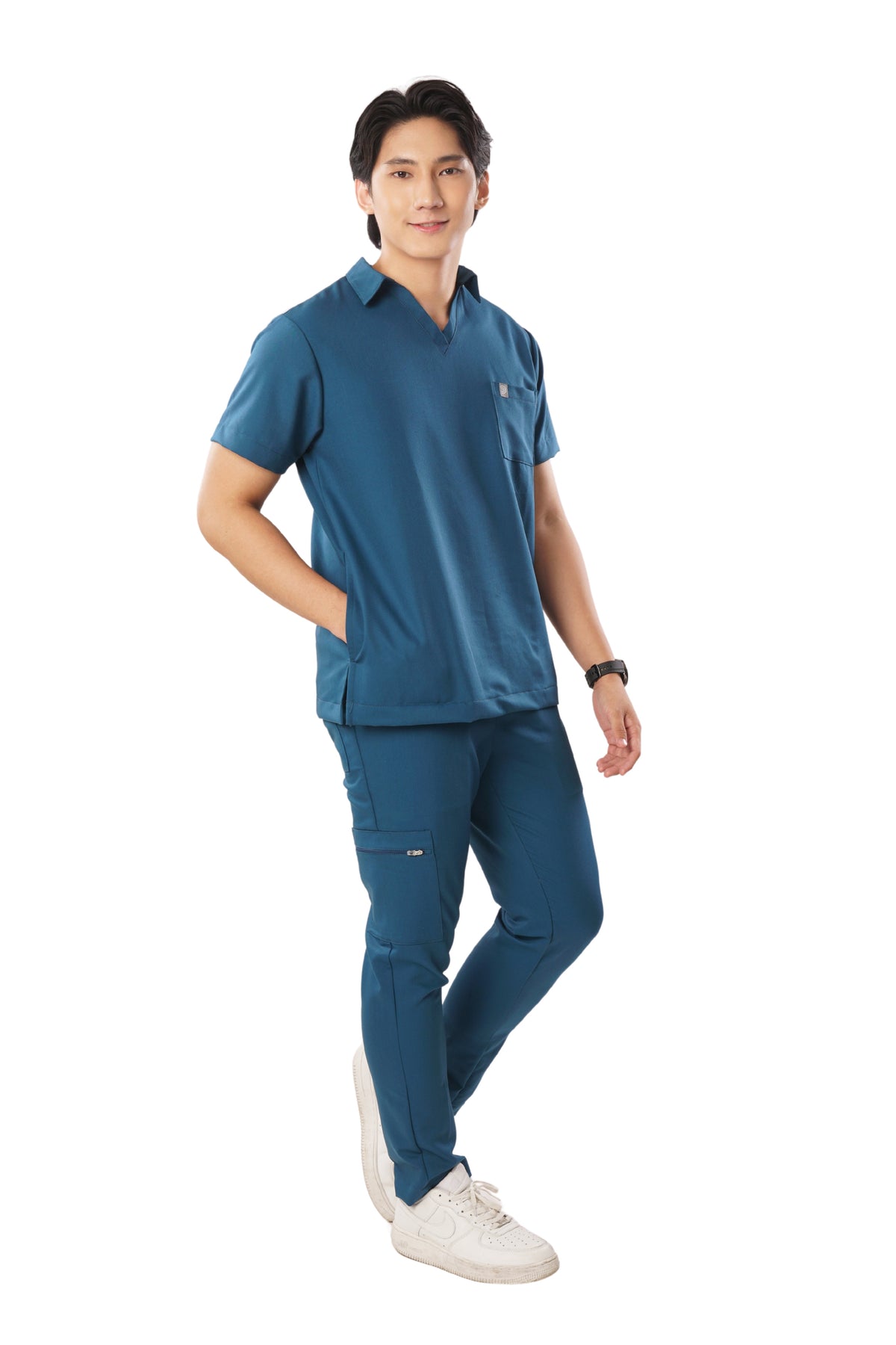 SOFTSTRETCH Men’s Johnny Collar Set (Johnny Collar Shirt + Garterized Tapered Pants)- Made to Order